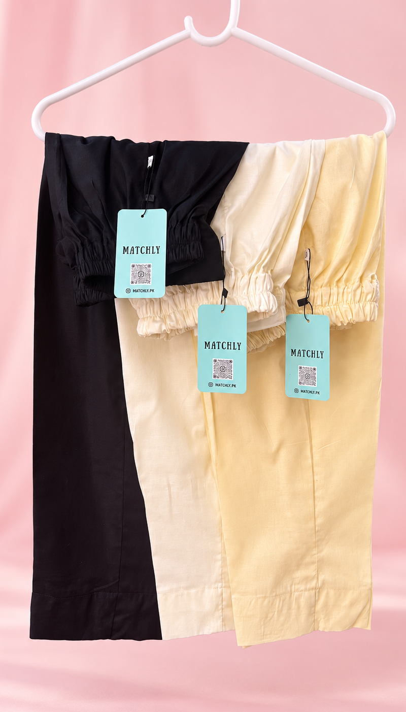 Kids Straight Trousers(Set of 3)